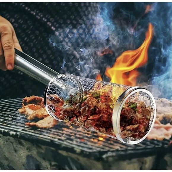 ❤️453 Stainless Steel BBQ Grill Cage Accessorie - Picture 2 of 7